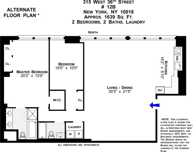 315 W 36th St Unit 12B, New York City, NY 10018 - room layout