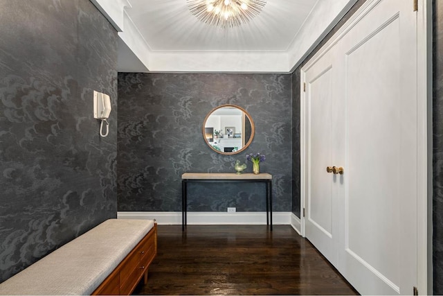 bathroom with wood-type flooring