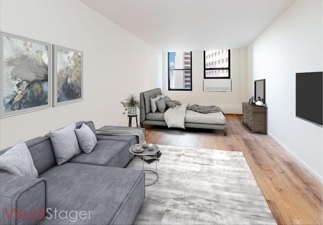 living room featuring hardwood / wood-style flooring