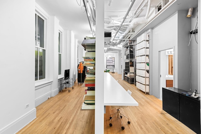 interior space featuring light wood-style floors