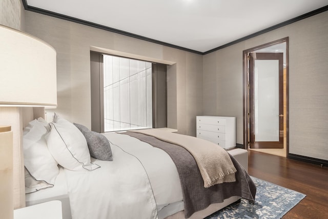 53 W 53rd St Unit 16F, New York City, NY 10019 - bedroom with wood finished floors and crown molding
