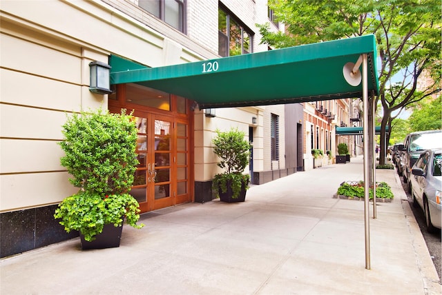 120 E 90th St Unit 15Ade, New York City, NY 10128 - view of patio / terrace featuring french doors