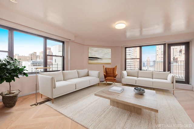 120 E 90th St Unit 15Ade, New York City, NY 10128 - living area with a city view and plenty of natural light