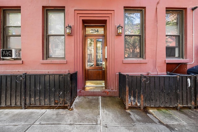 entrance to property with cooling unit