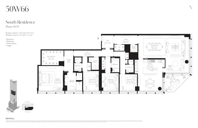 50 W 66th St Unit 40S, New York City, NY 10023 - view of room layout