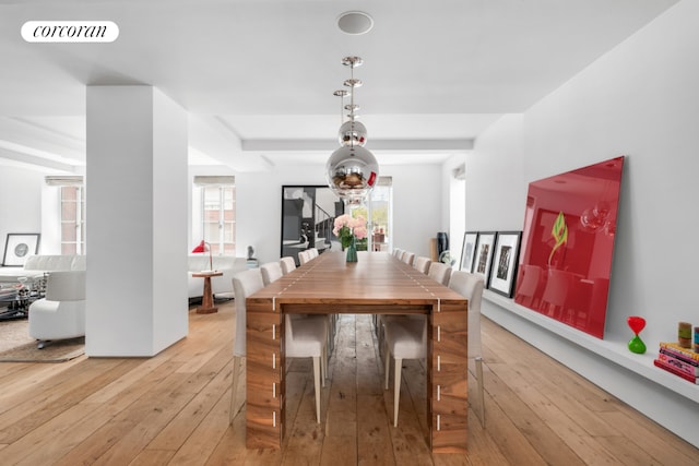 dining room with hardwood / wood-style floors