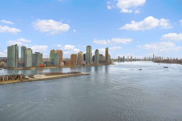435 E 52nd St Unit 14G, New York City, NY 10022 - water view with a skyline view