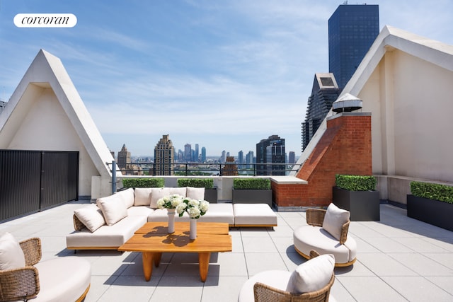 view of patio with outdoor lounge area