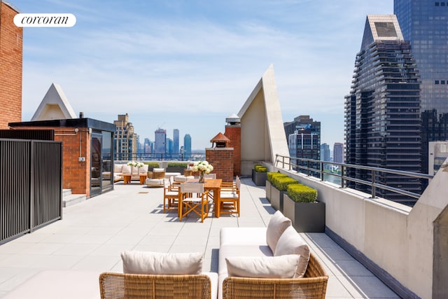 view of patio with outdoor lounge area