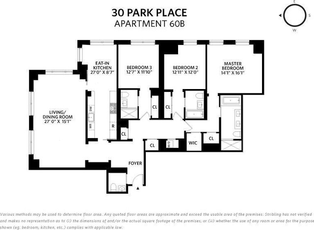 30 Park Pl Unit 60B, New York City NY, 10007, 3 bedrooms, 3.5 baths condo for sale