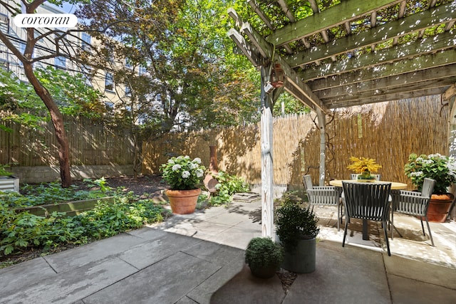 view of patio / terrace with a pergola