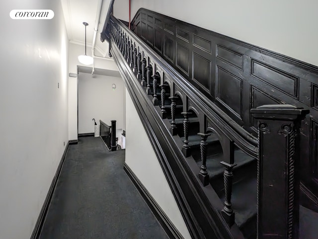 54 W 71st Street Building, New York City, NY 10023 - stairs featuring baseboards and ornamental molding