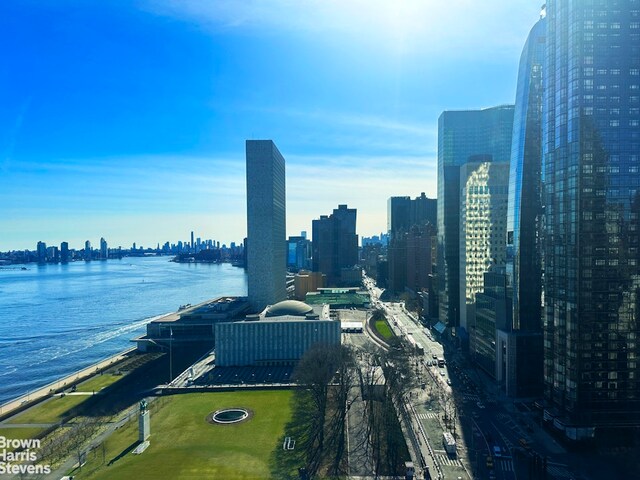 city view featuring a water view