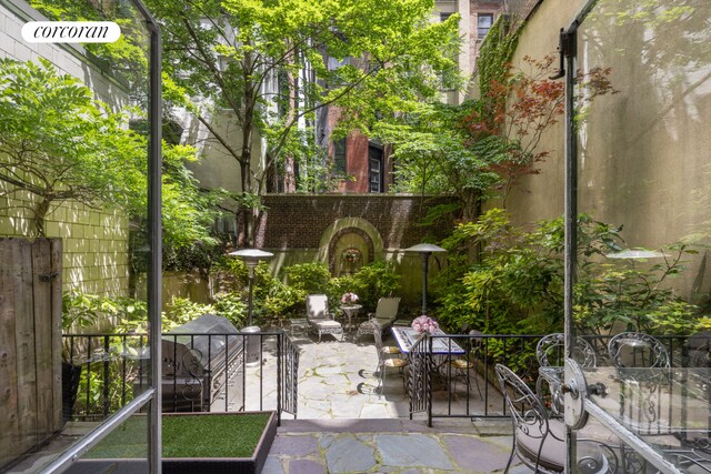 49 E 80th St, New York City, NY 10075 - exterior space featuring outdoor dining space and a patio
