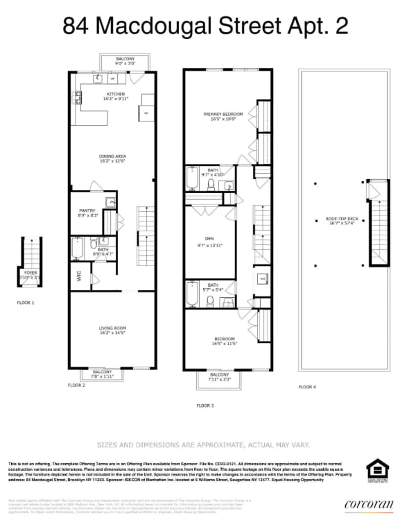 84 Macdougal St Unit 2, New York City NY, 11233, 2 bedrooms, 3 baths multi for sale