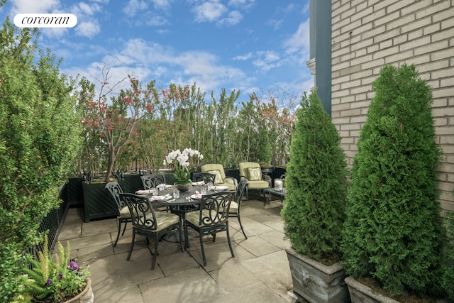 895 Park Ave Phc, Phc, New York City, NY 10075 - view of patio with an outdoor living space and outdoor dining area