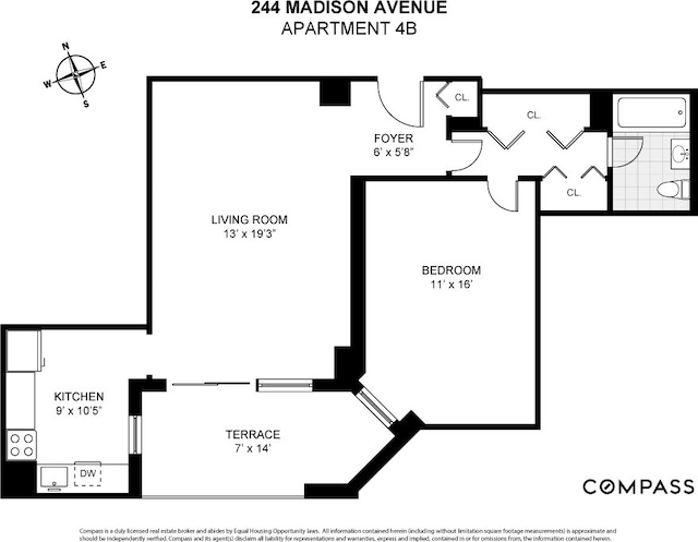 244 Madison Ave Unit 4B, New York City NY, 10016, 1 bedrooms, 1 bath condo for sale