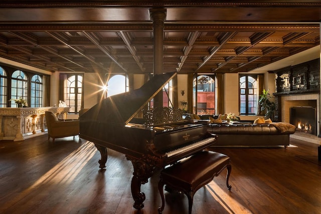 miscellaneous room with hardwood / wood-style floors