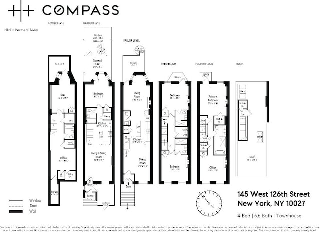 145 W 126th St, New York City NY, 10027, 5 bedrooms, 5.5 baths townhouse for sale