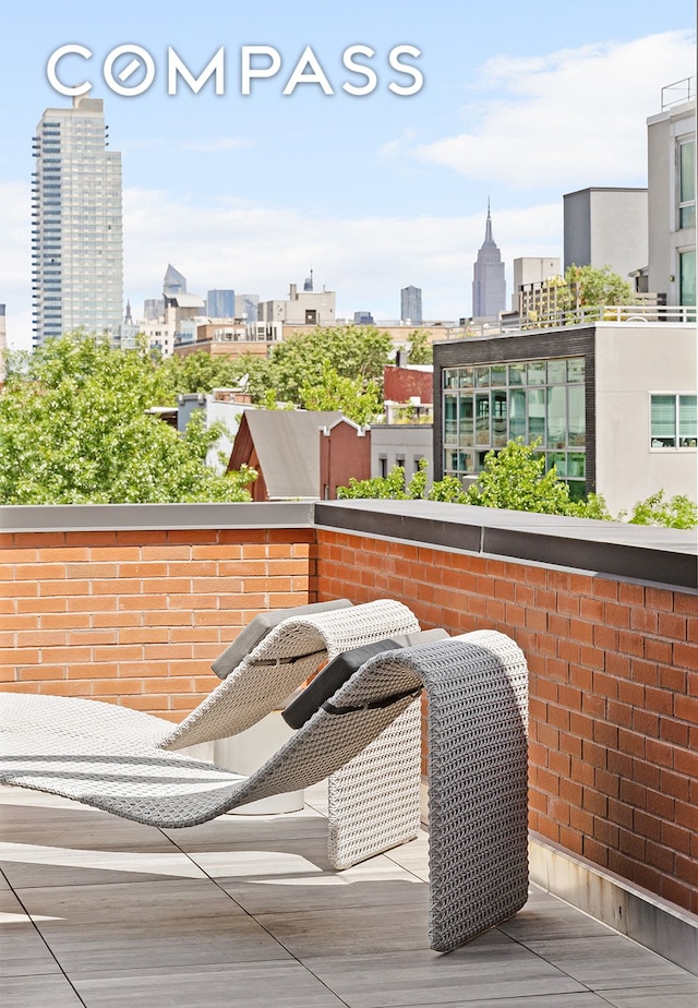 balcony with a city view