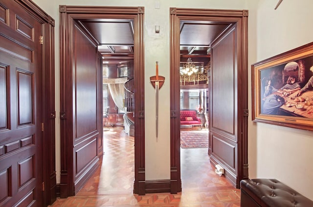 205 W 57th St Unit 4-Aa, New York City, NY 10019 - hallway with a chandelier