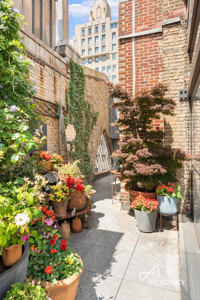 view of community featuring a patio area