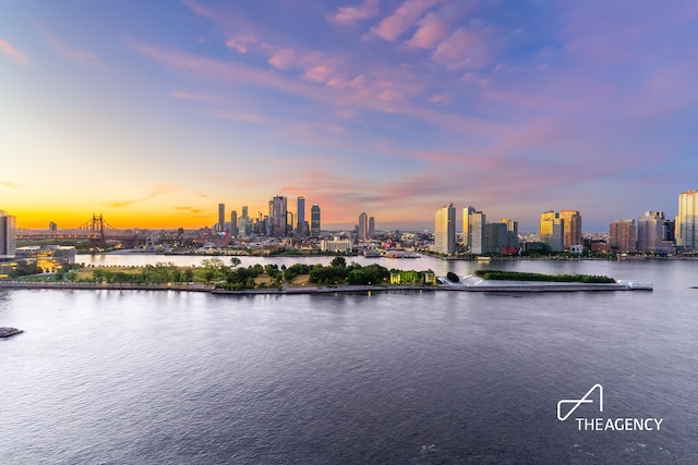 water view with a city view