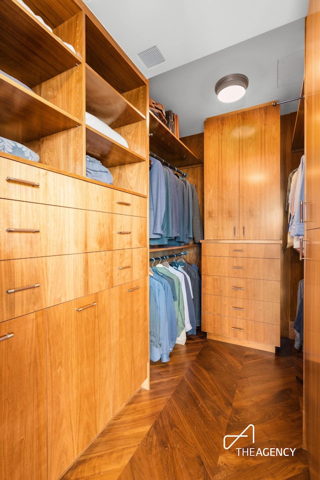 walk in closet with visible vents