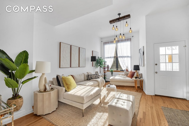 living room featuring wood finished floors