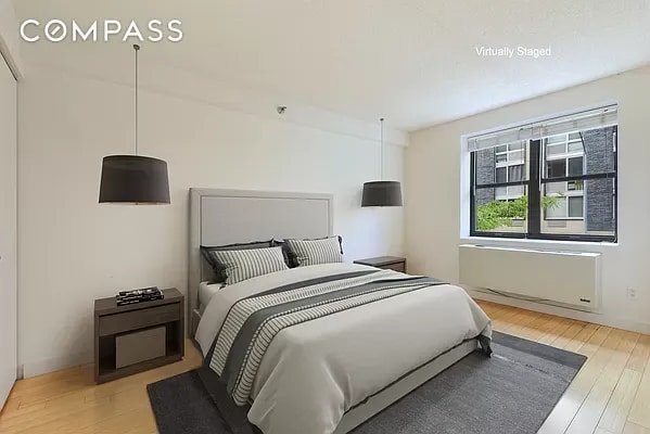 bedroom with wood-type flooring