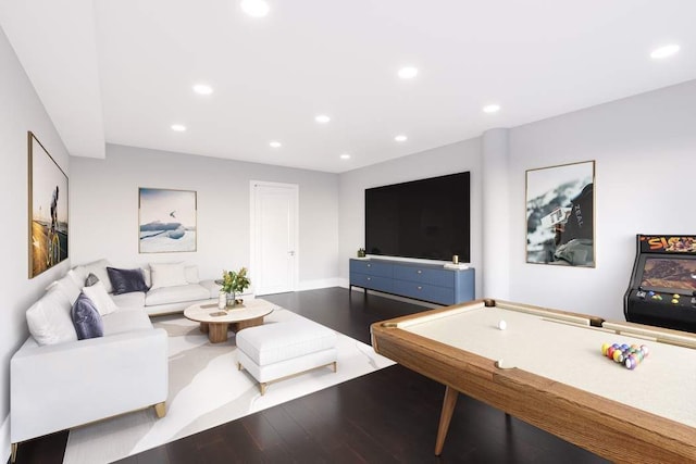 living room featuring wood-type flooring