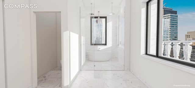 465 Park Ave Unit 25Ew, New York City, NY 10022 - hall featuring marble look tile flooring