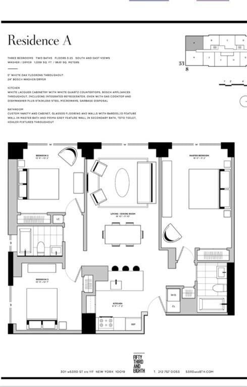 301 W 53rd St Unit 13-A, New York City, NY 10019 - view of room layout