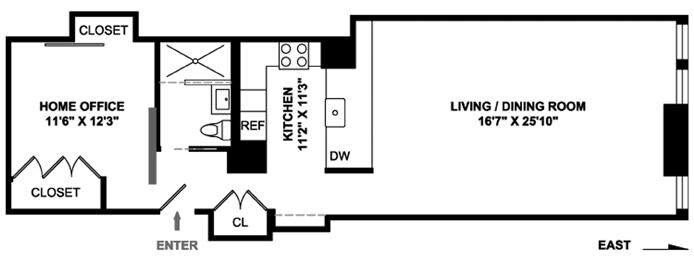 252 7th Ave Unit 12L, New York City, NY 10001 - floor plan