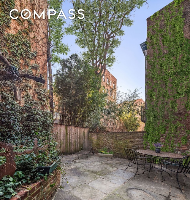 view of patio with a fenced backyard