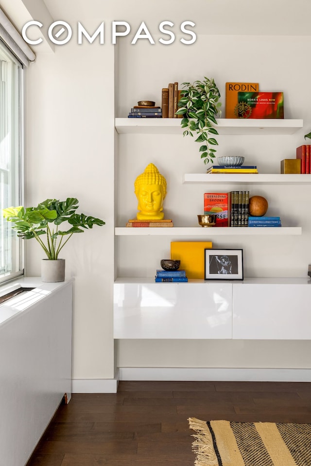 interior details with wood finished floors