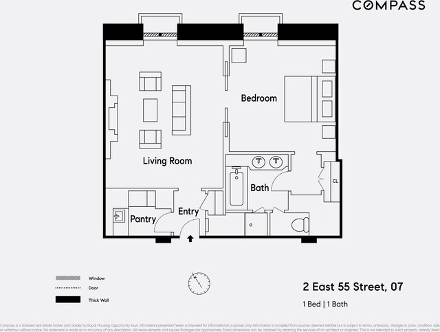 2 E 55th St Unit 807W4, New York City NY, 10022, 1 bedrooms, 1 bath condo for sale