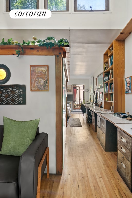 interior space with light wood-type flooring