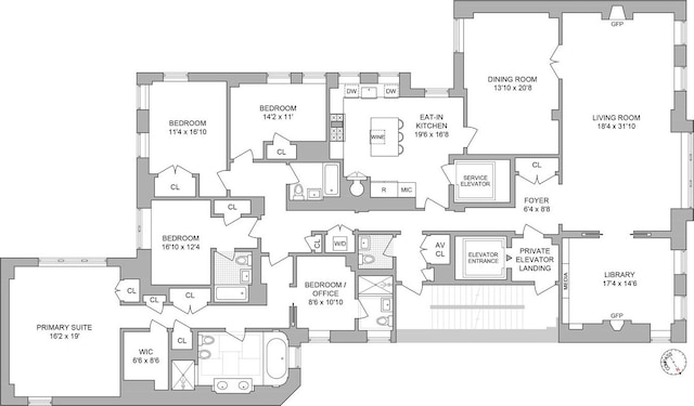 823 Park Ave Unit 5, New York City, NY 10021 - home floor plan