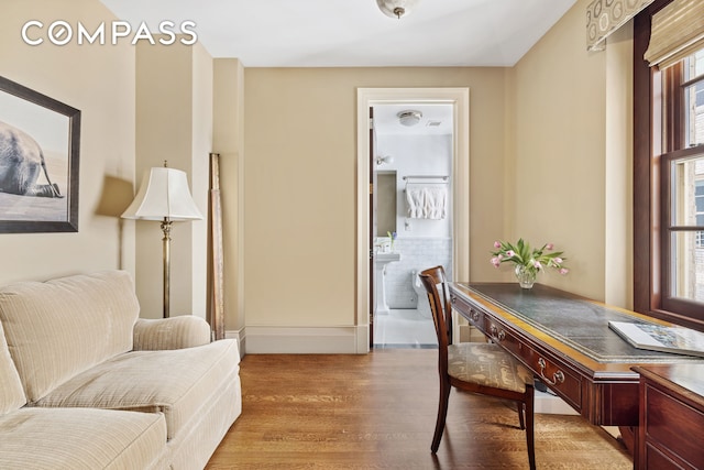 823 Park Ave Unit 5, New York City, NY 10021 - home office with light wood-style flooring