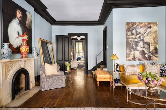 244 E 49th St, New York City, NY 10017 - bar with ornamental molding and wood-type flooring