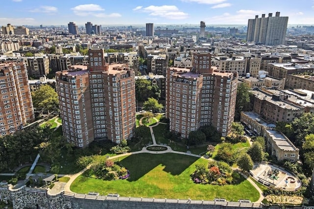 bird's eye view featuring a view of city