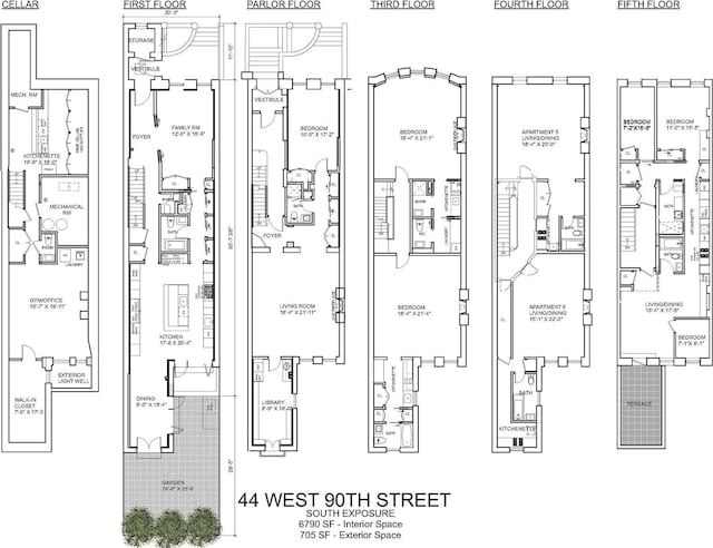 44 W 90th St, New York City, NY 10024 - view of property floor plan
