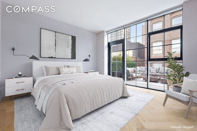 51 Jay St Phe, Phe, New York City, NY 11201 - bedroom with access to outside and floor to ceiling windows