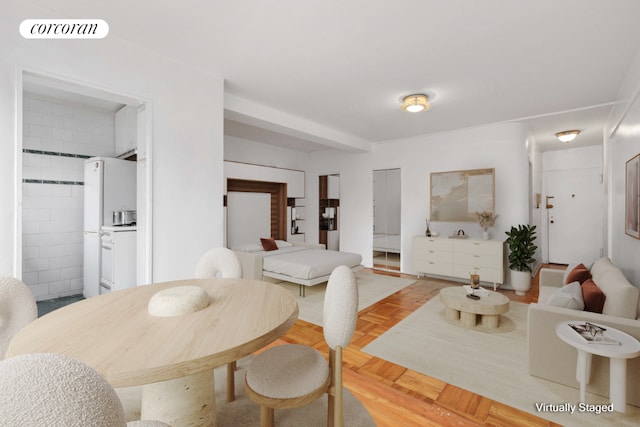 dining room with visible vents