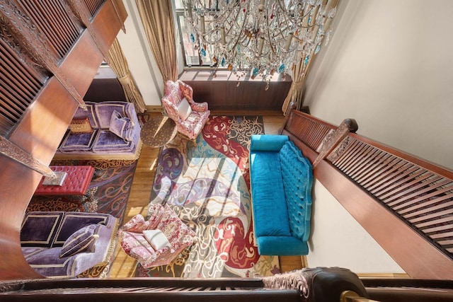 living room featuring hardwood / wood-style floors