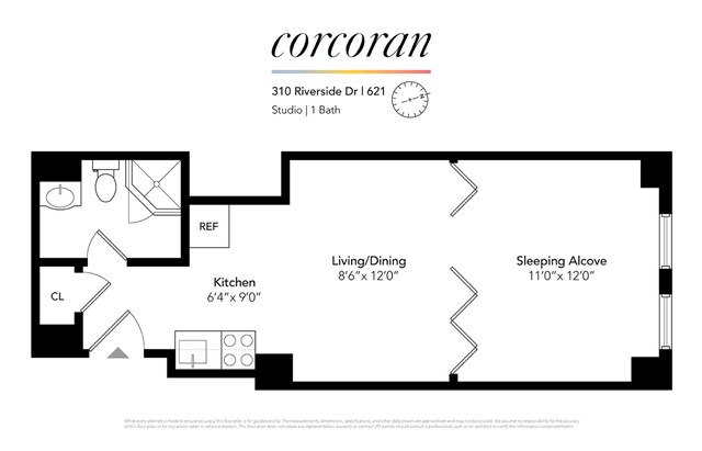 310 Riverside Dr Unit 621, New York City NY, 10025, 1 bath condo for sale