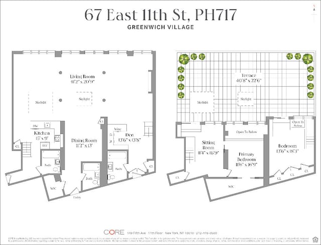 67 E 11th St Unit Ph717, New York City NY, 10003, 2 bedrooms, 3 baths condo for sale