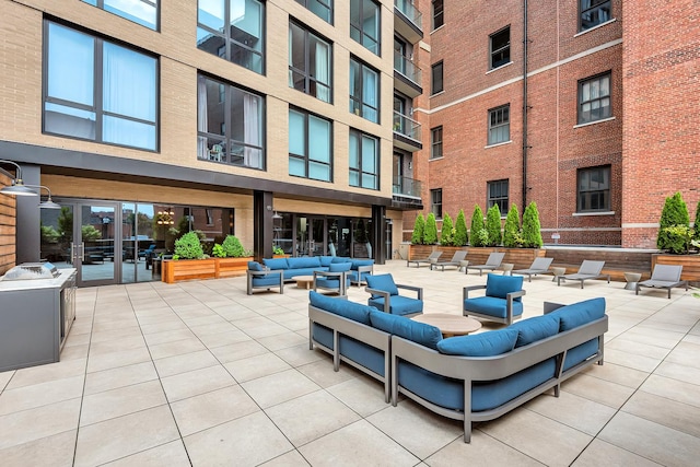view of patio featuring outdoor lounge area