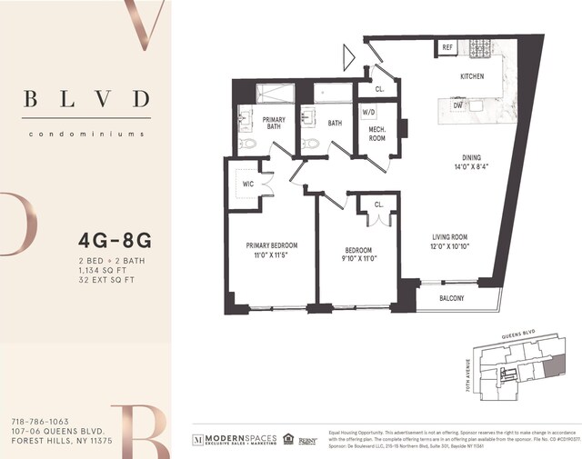 107-06 Queens Blvd Unit 7-G, New York City, NY 11375 - home floor plan